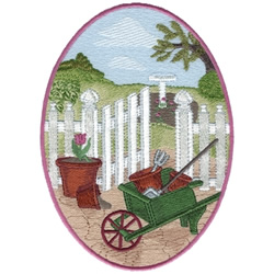Spring Gardening Machine Embroidery Design