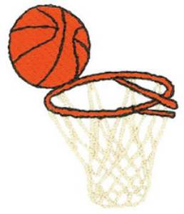 Picture of Basketball & Hoop Machine Embroidery Design