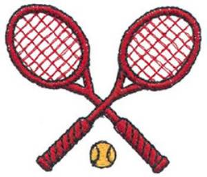Picture of Tennis Racquets Machine Embroidery Design