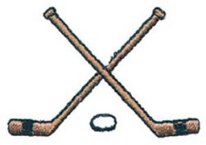Picture of Hockey Sticks Machine Embroidery Design