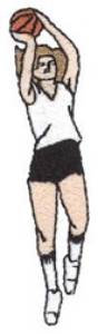 Picture of Girl Basketball Player Machine Embroidery Design