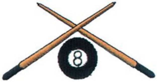 Picture of Pool Cues Machine Embroidery Design
