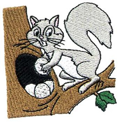 Mischievous Squirrel Machine Embroidery Design