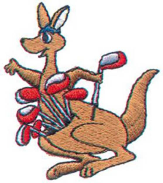 Picture of Kangaroo Caddy Machine Embroidery Design