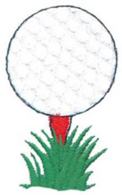 Picture of Ball On Tee Machine Embroidery Design
