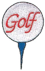 Golf Tee Machine Embroidery Design