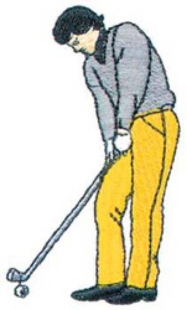 Picture of Golfing Iron Machine Embroidery Design