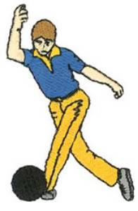 Picture of Bowling Man Machine Embroidery Design