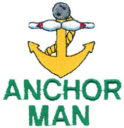 Anchor Man Machine Embroidery Design