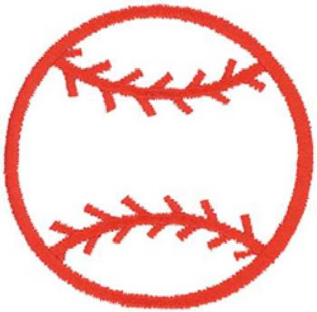 Picture of Baseball Outline Machine Embroidery Design