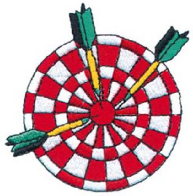 Picture of Dart Board Machine Embroidery Design