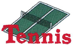 Tennis Court Machine Embroidery Design