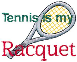 My Racquet Machine Embroidery Design