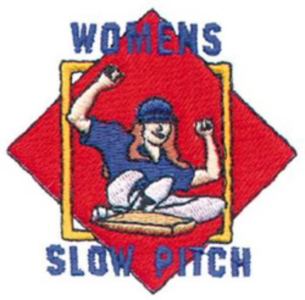 Picture of Womens Slow Pitch Machine Embroidery Design