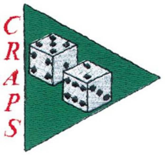 Picture of Craps Machine Embroidery Design