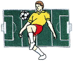 Soccer Player Machine Embroidery Design