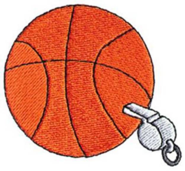Picture of Basketball & Whistle Machine Embroidery Design