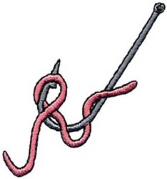 Picture of Hook & Worm Machine Embroidery Design