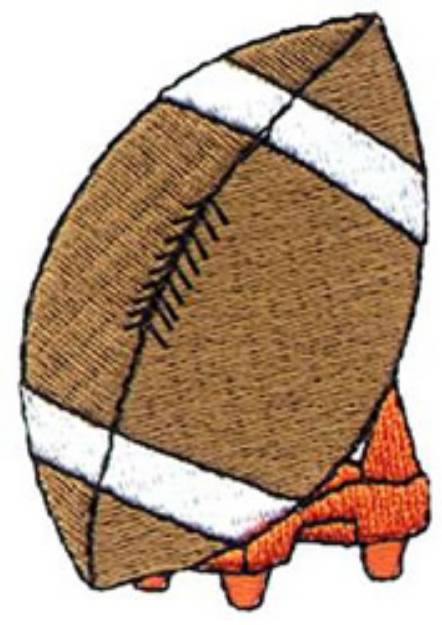 Picture of Football On Tee Machine Embroidery Design