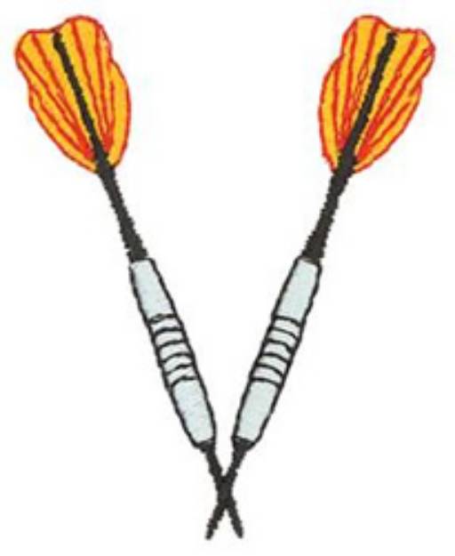 Picture of Two Darts Machine Embroidery Design