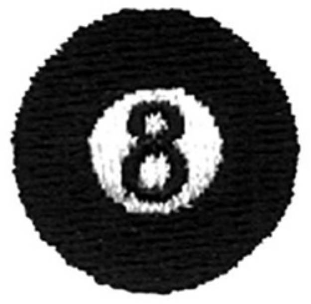 Picture of 1" Eight Ball Machine Embroidery Design
