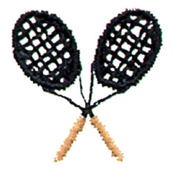 1" Tennis Racquets Machine Embroidery Design