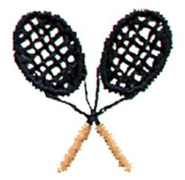 Picture of 1" Tennis Racquets Machine Embroidery Design