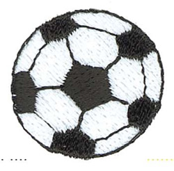 1" Soccer Ball Machine Embroidery Design