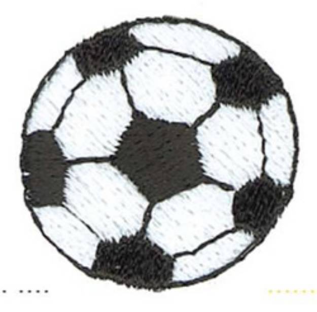 Picture of 1" Soccer Ball Machine Embroidery Design