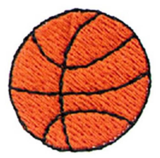Picture of 1" Basketball Machine Embroidery Design