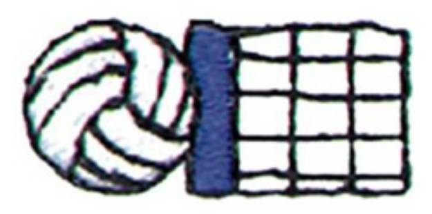 Picture of 1" Volleyball Machine Embroidery Design
