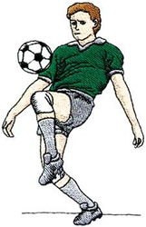 Soccer Player Machine Embroidery Design