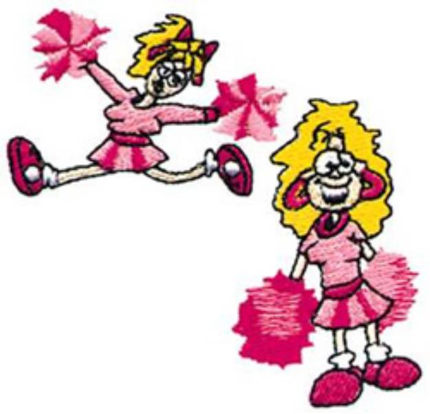 Picture of Cheerleaders Machine Embroidery Design