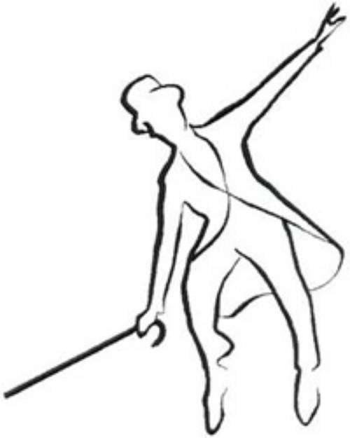 Picture of Dancer Outline Machine Embroidery Design