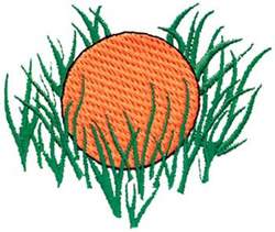 Ball In Grass Machine Embroidery Design