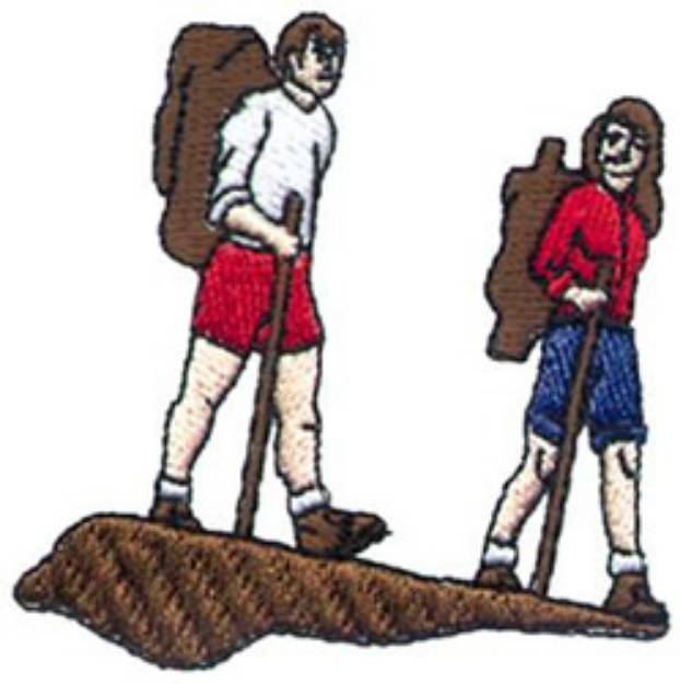 Picture of Hikers Machine Embroidery Design
