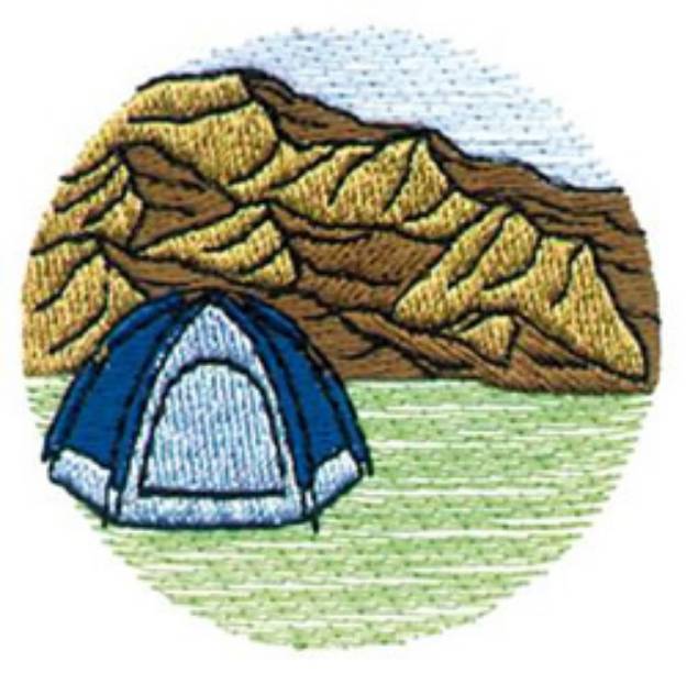 Picture of Tent Scene Machine Embroidery Design