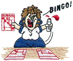 Bingo Machine Embroidery Design