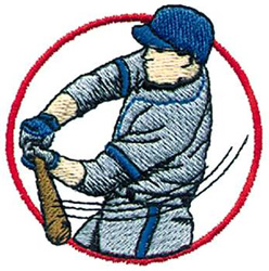 Baseball Batter Machine Embroidery Design