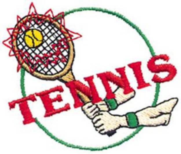 Picture of Tennis Logo Machine Embroidery Design