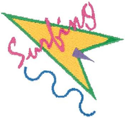Surfing Logo Machine Embroidery Design