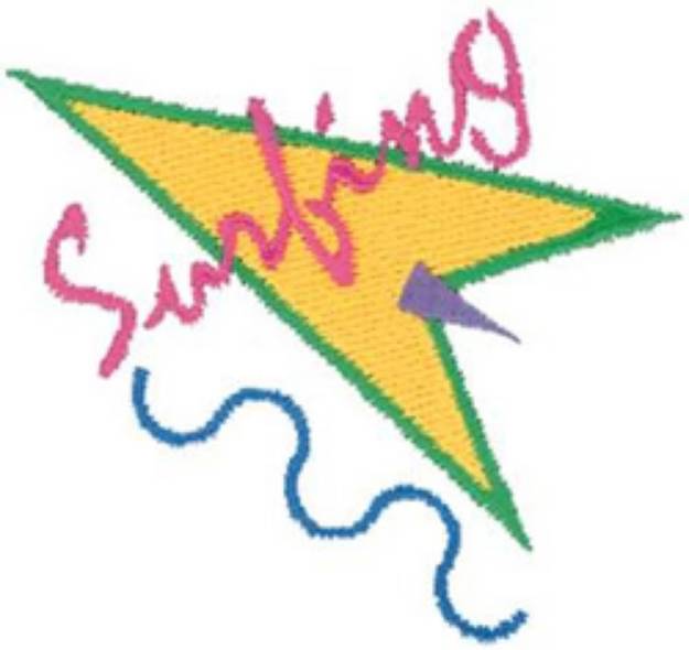 Picture of Surfing Logo Machine Embroidery Design