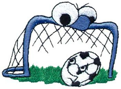 Goal Eating Ball Machine Embroidery Design