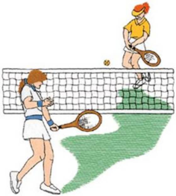 Picture of Tennis Ladies Machine Embroidery Design
