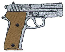 9mm Handgun Machine Embroidery Design