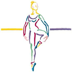Ballet Dancer Machine Embroidery Design