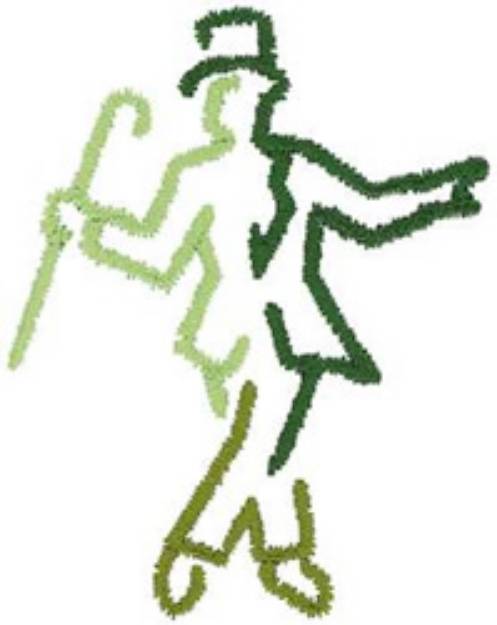 Picture of Tap Dancer Outline Machine Embroidery Design