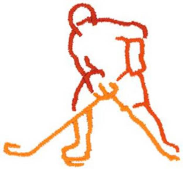 Picture of Hockey Outline Machine Embroidery Design