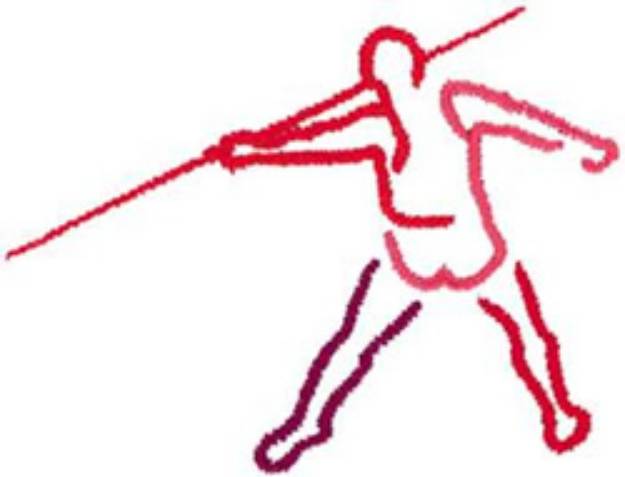 Picture of Javelin Outline Machine Embroidery Design