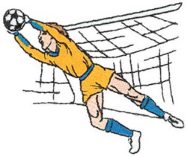 Picture of Soccer Goalie Machine Embroidery Design